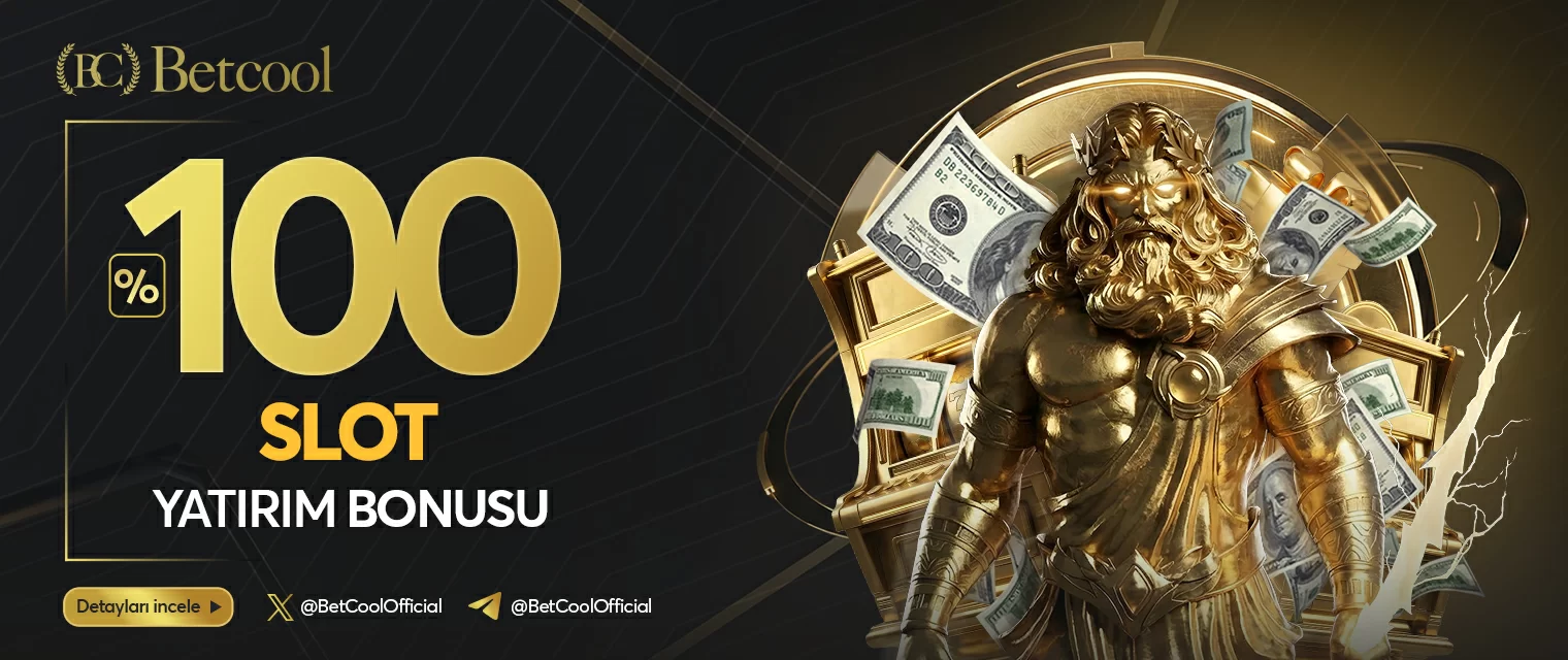 Betcool %100 Slot Bonusu (Pzt–Çrş–Cum)